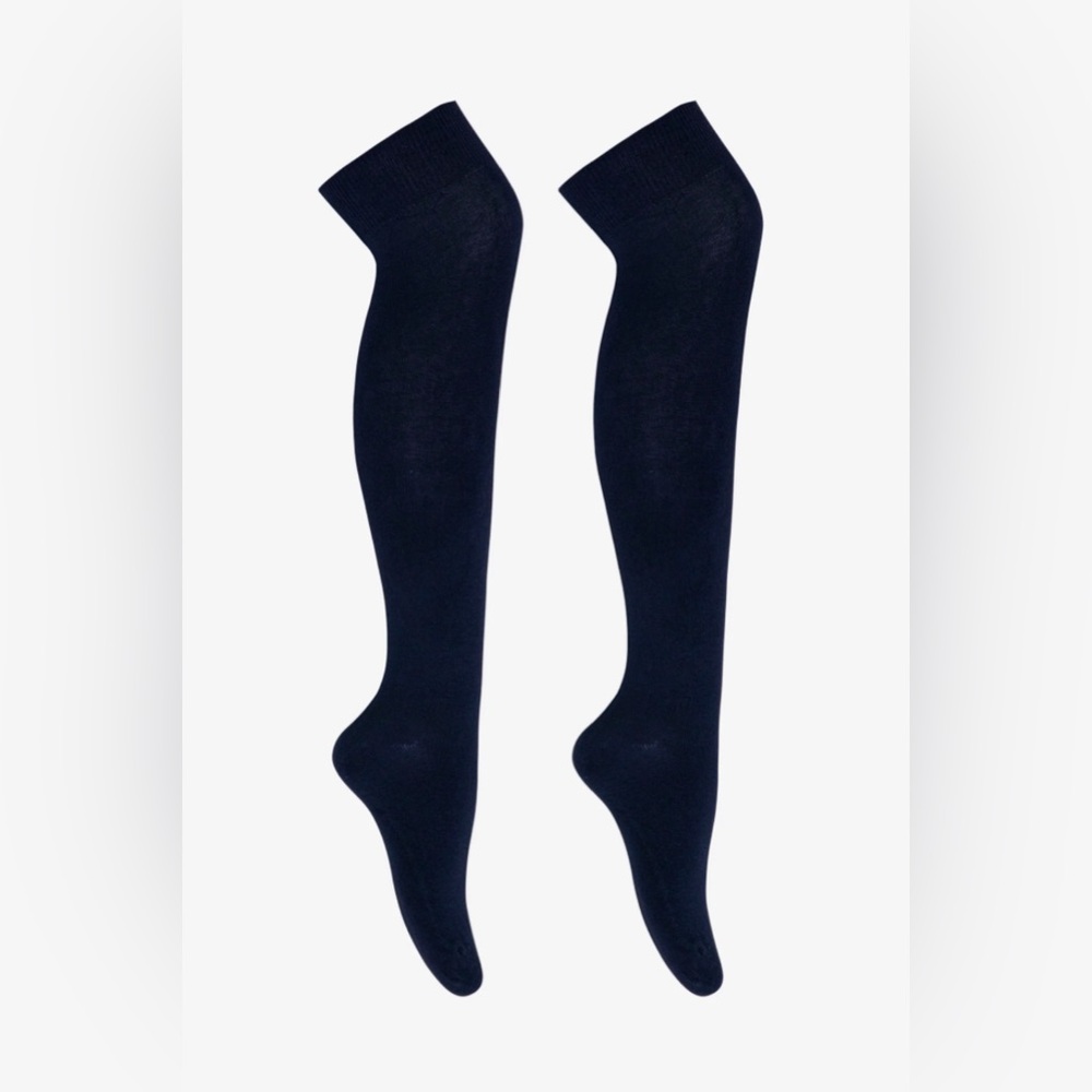 Laundry By Shelli Segal Knee Highs Blue Slouchy Socks Luxe Soft Two Pair Set NWT